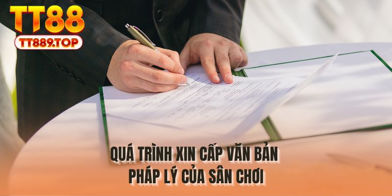 Quá trình xin cấp văn bản pháp lý của sân chơi